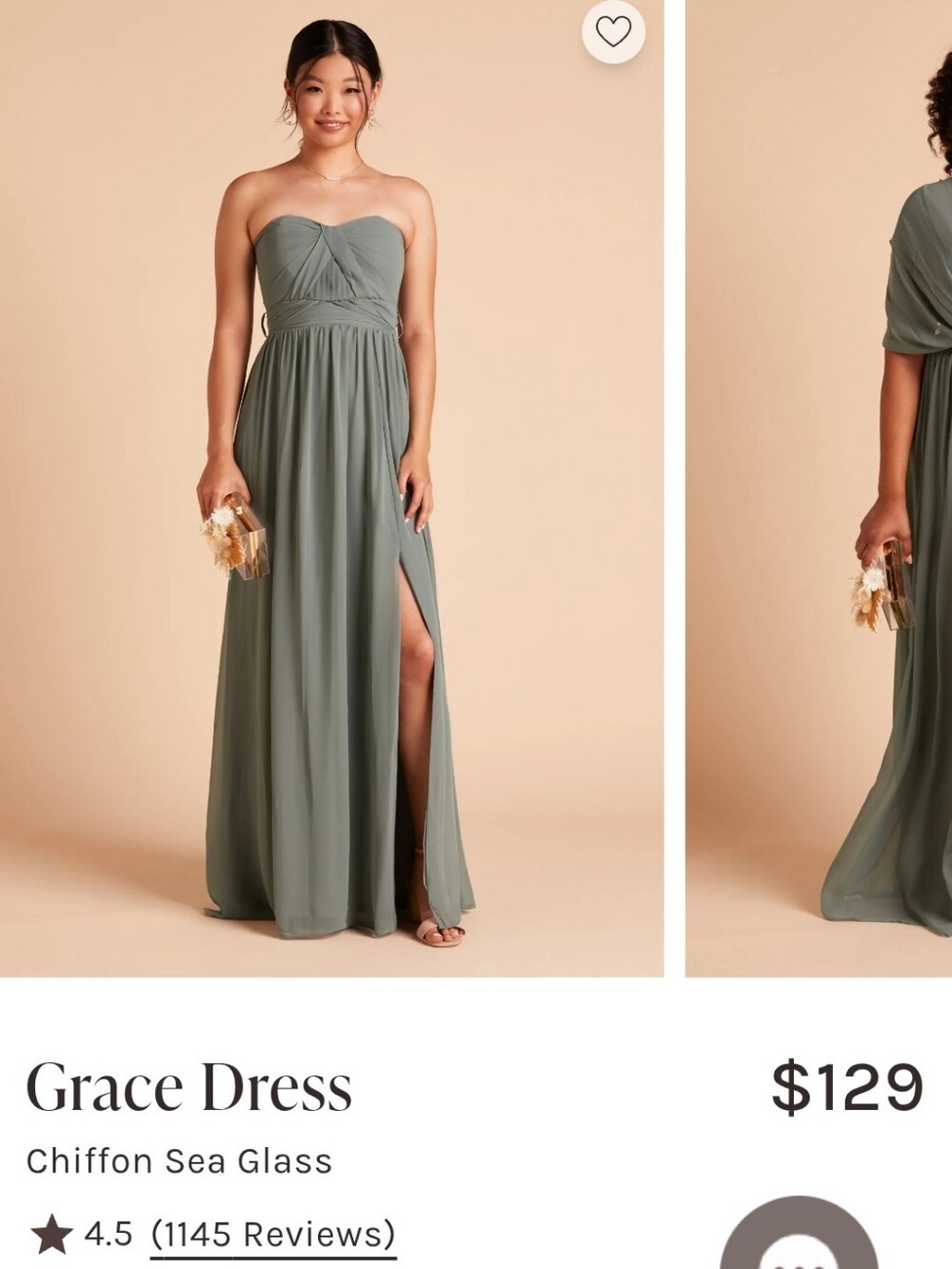 Birdy Grey Grace Convertible Dress With Slit - Sea Glass